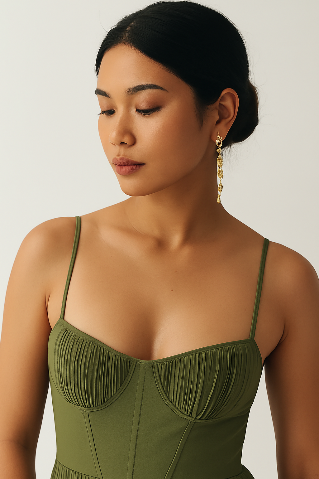 Isabelle | Pleated Tulle Midi Dress