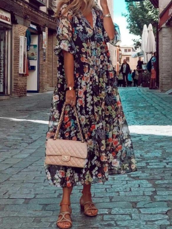 Calie™ | Floral Vintage Dress