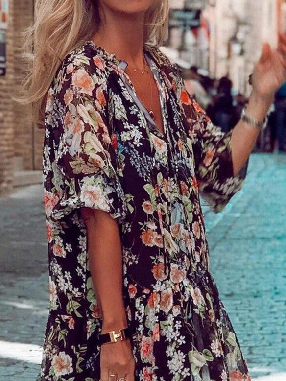 Calie™ | Floral Vintage Dress
