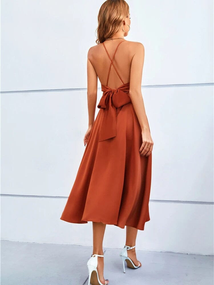 Mia™ | Luxe Strapless Silk Maxi Dress