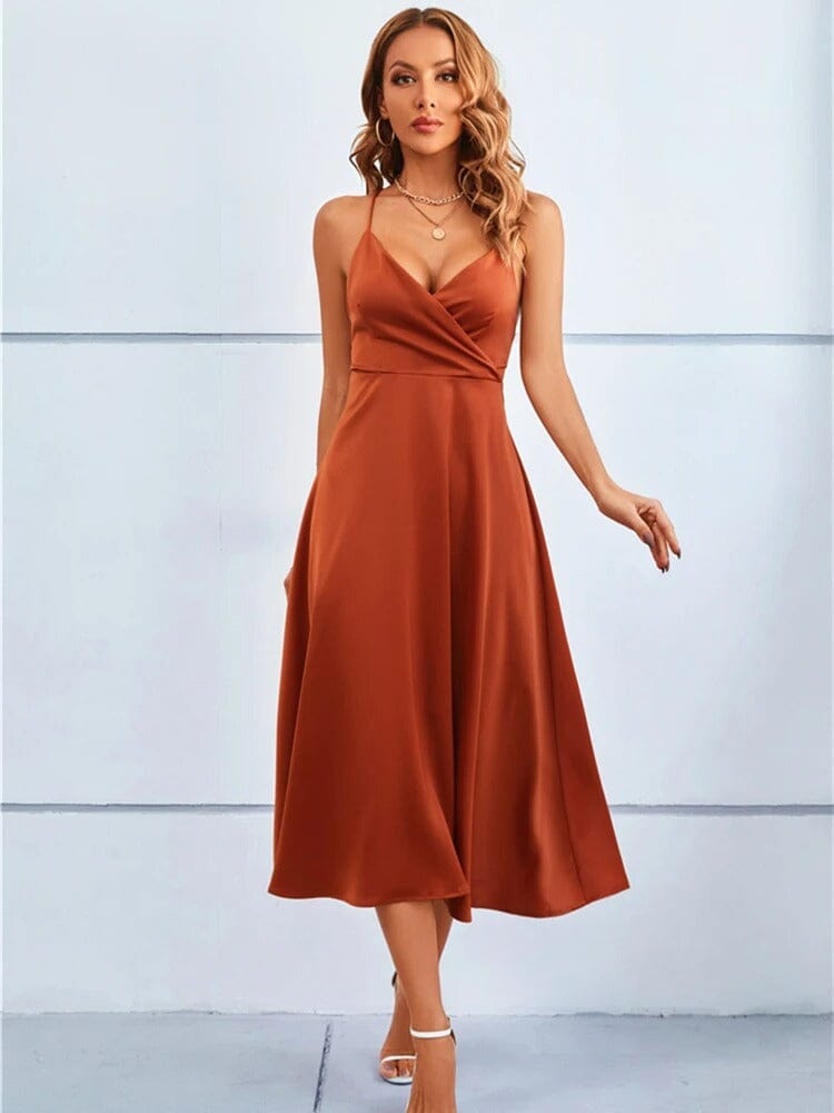 Mia™ | Luxe Strapless Silk Maxi Dress