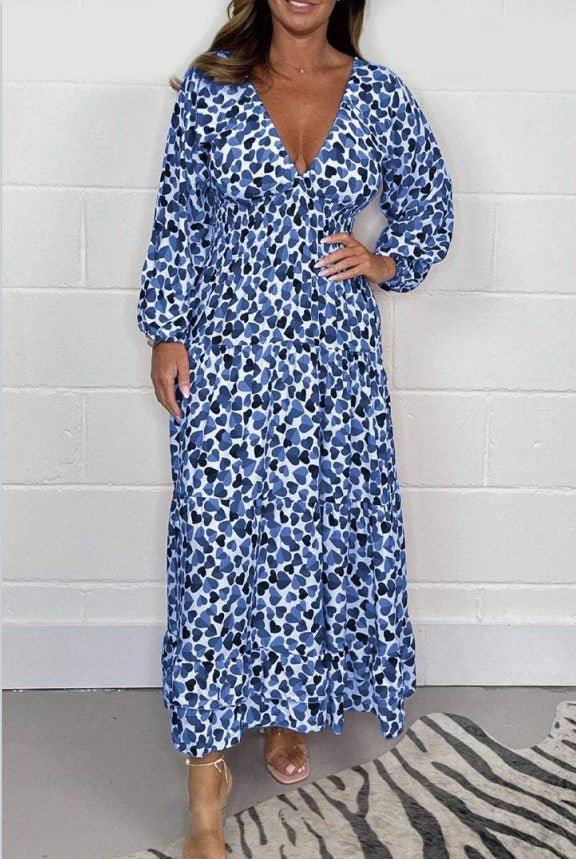 Rysia™ | Sexy Printed Dress with Deep V-neck