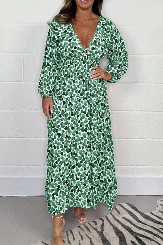 Rysia™ | Sexy Printed Dress with Deep V-neck