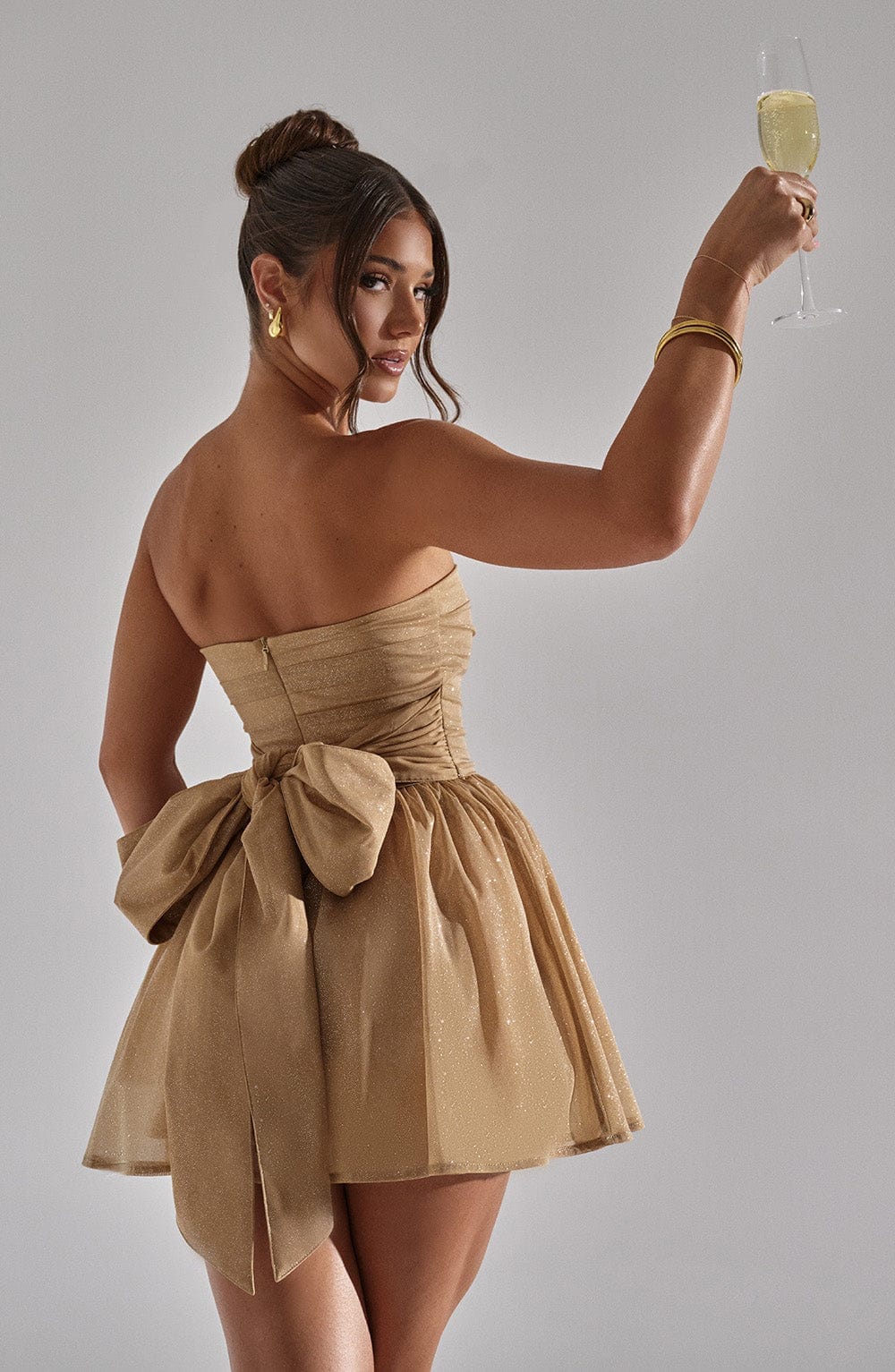 Serilda™ | Glitter Dress with Bow