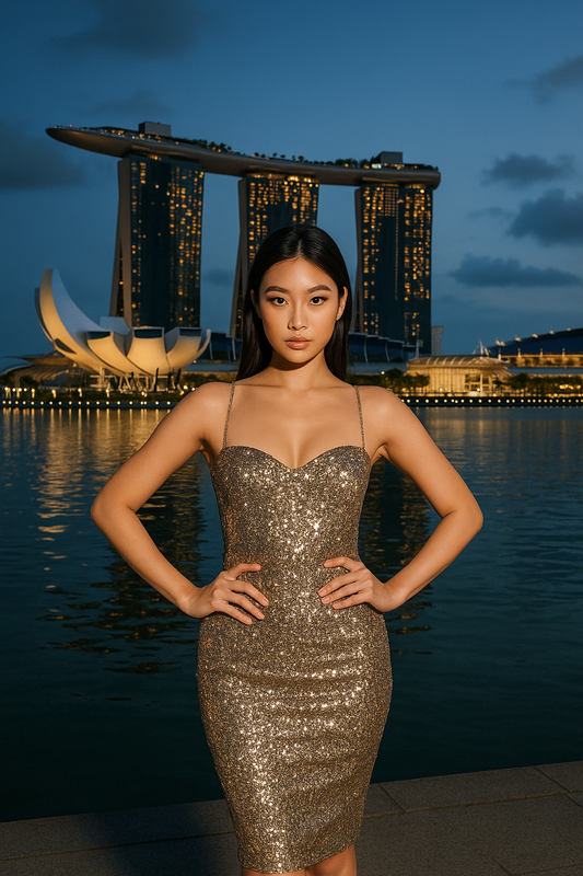 Sadie | Sparkling Midi Dress