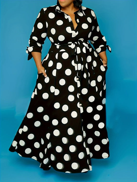 Allegra™ | Elegant Polkadot Dress