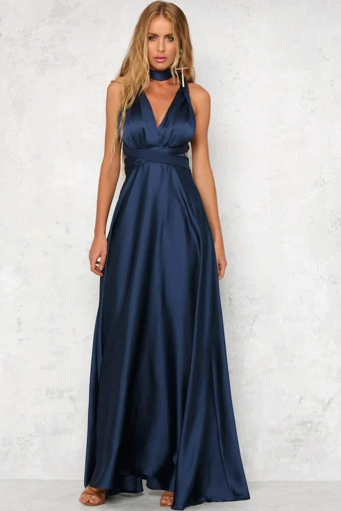 Amelia™ | Elegant Satin Maxi Dress
