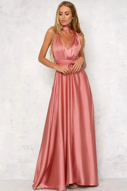 Amelia™ | Elegant Satin Maxi Dress