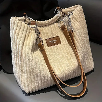 The Naya Tote | Corduroy Shoulder Bag