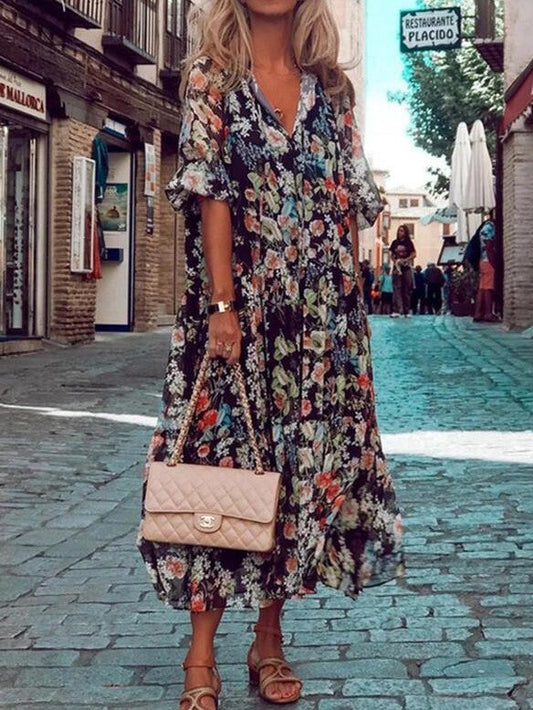 Calie™ | Floral Vintage Dress
