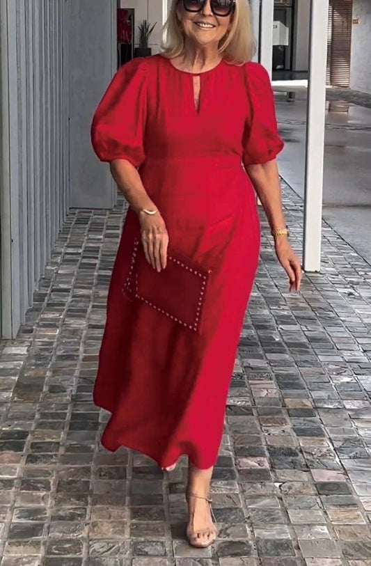Carla™ | Elegant Puff-Sleeve Dress