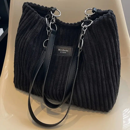 The Naya Tote | Corduroy Shoulder Bag