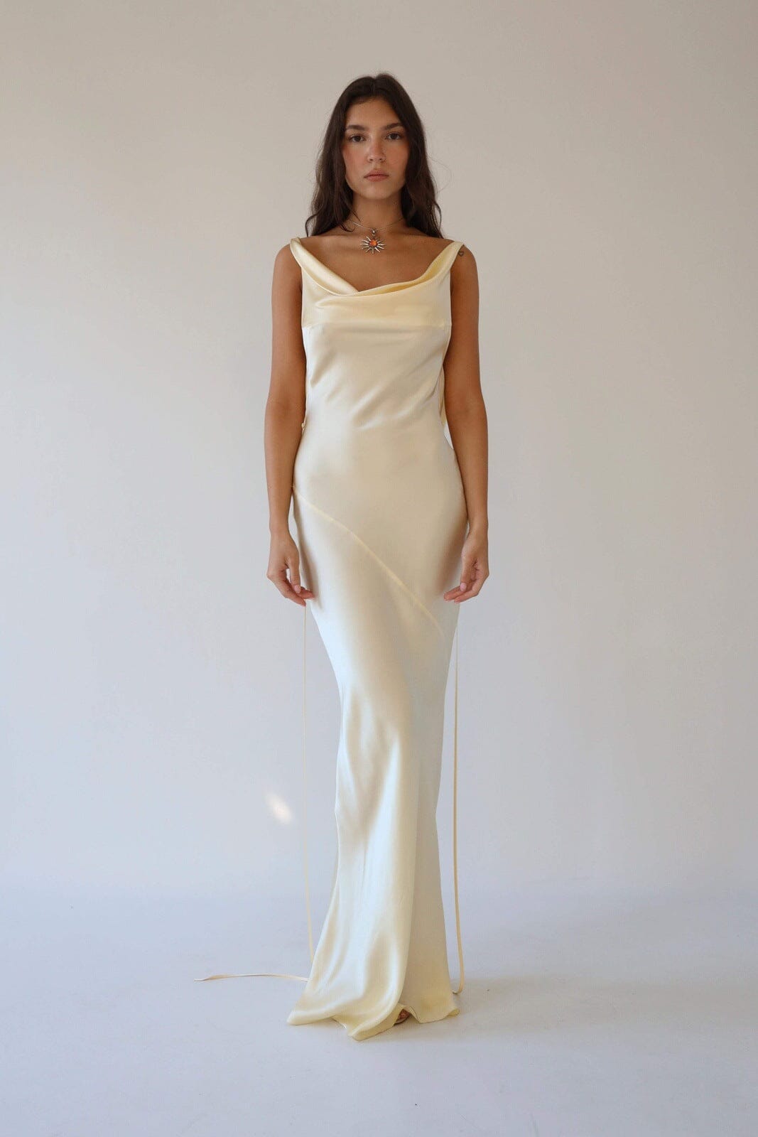Charlotte™ | Elegant Silk Maxi Dress with Open Back