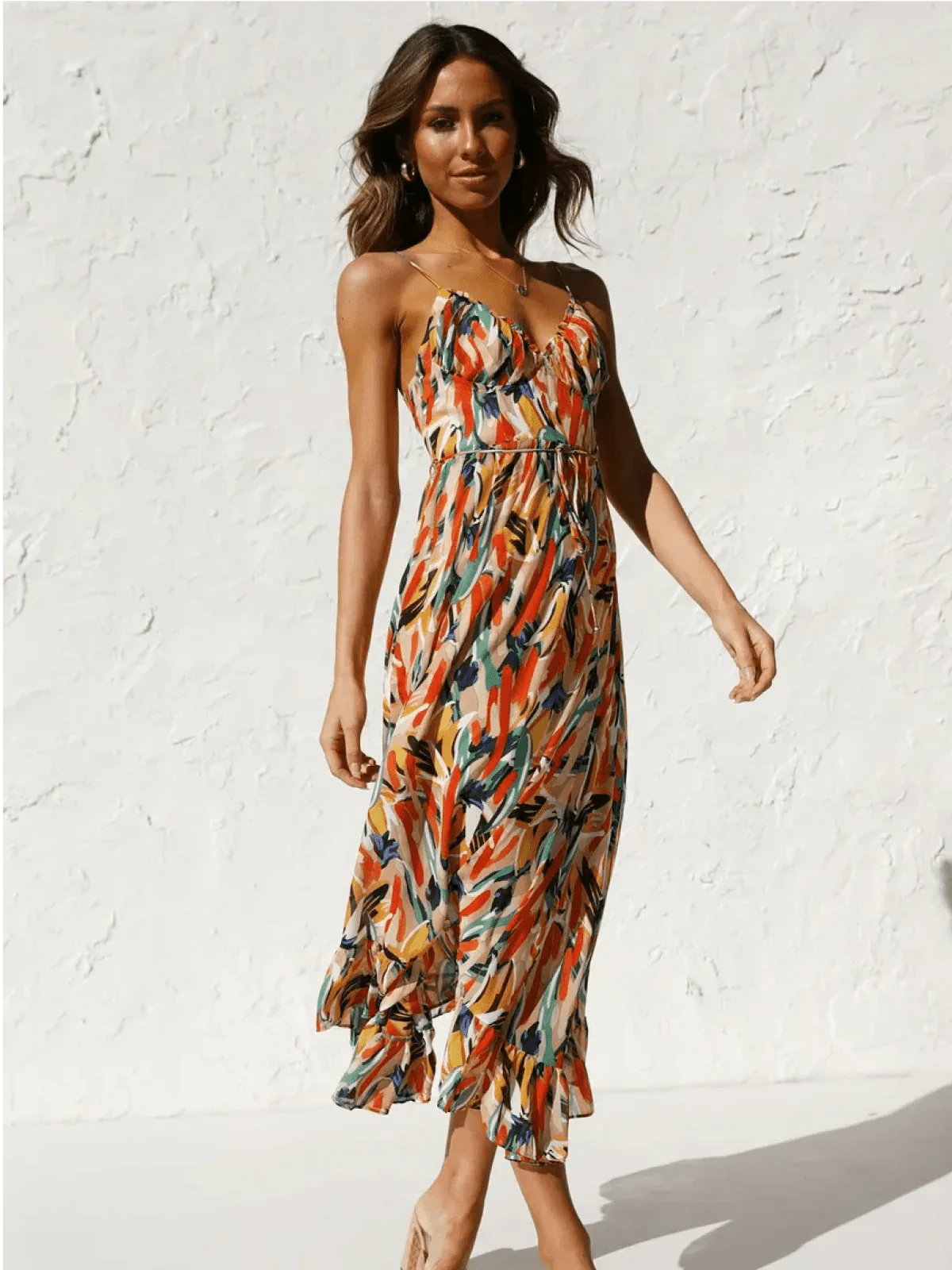 Chiara | Colourful Midi Dress