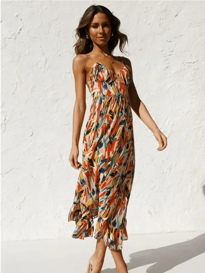 Chiara | Colourful Midi Dress
