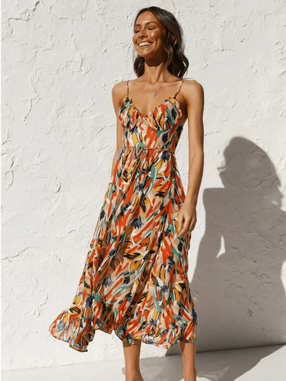 Chiara | Colourful Midi Dress