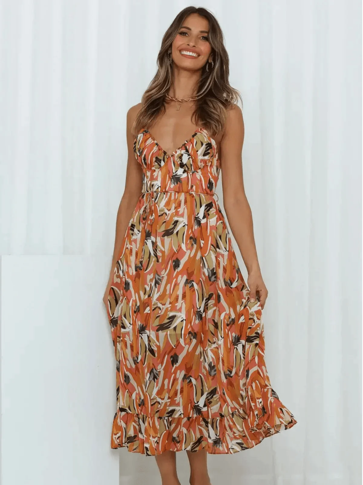 Chiara | Colourful Midi Dress