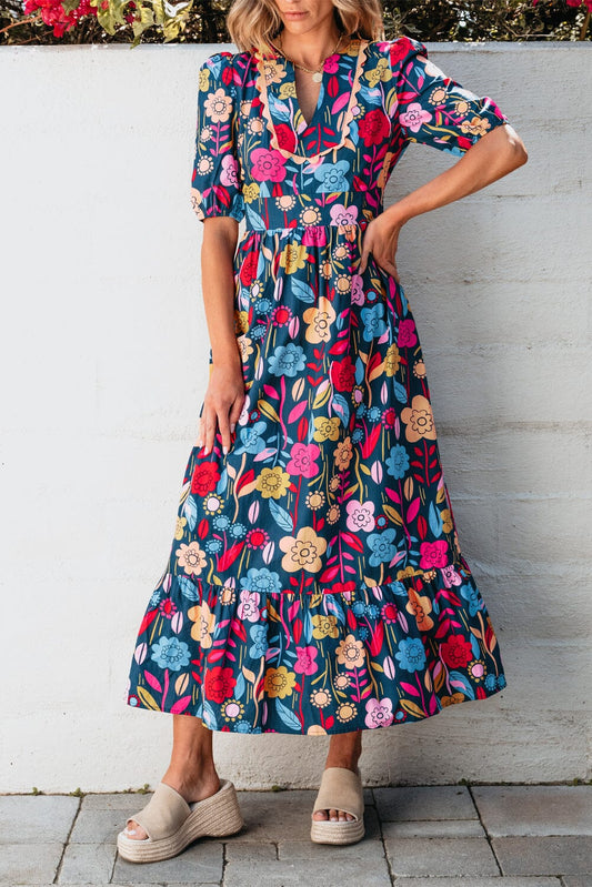 Emma™ | Retro Style Maxi Dress