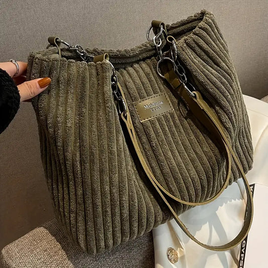 The Naya Tote | Corduroy Shoulder Bag