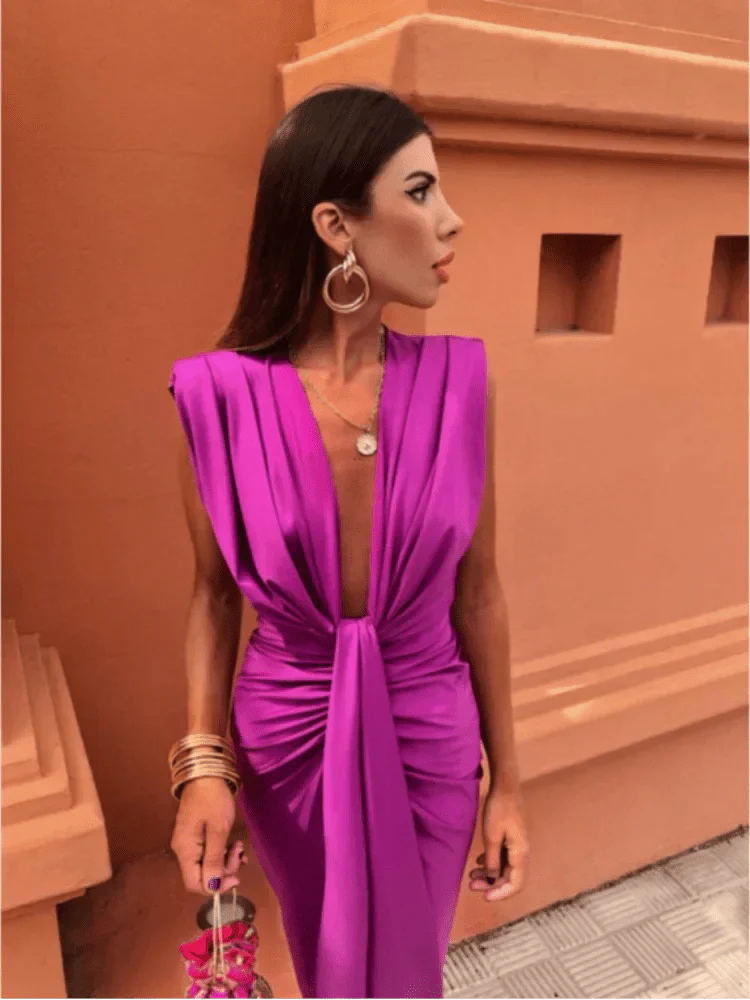 Lara™ | Luxe Satin Dress