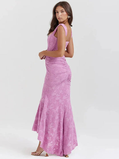Lara™ | Pink Floral Print Dress