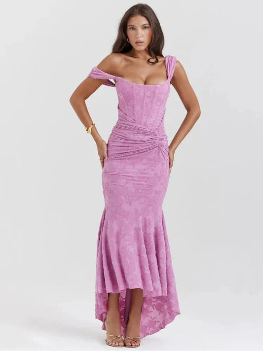 Lara™ | Pink Floral Print Dress