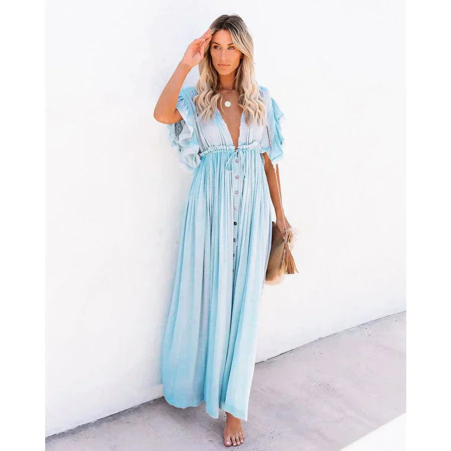 Alicja™ Maxi Jasnoniebieska Sukienka Ibiza