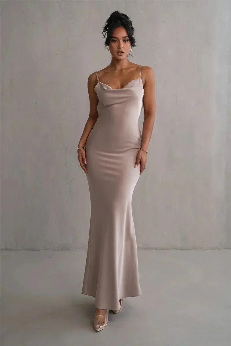 Nina™ | Luxe Silk Party Dress with Ruffles