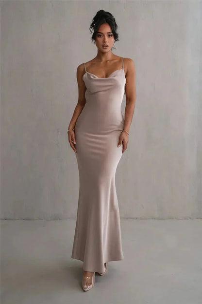 Nina™ | Luxe Silk Party Dress with Ruffles