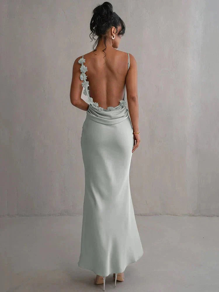Nina™ | Luxe Silk Party Dress with Ruffles