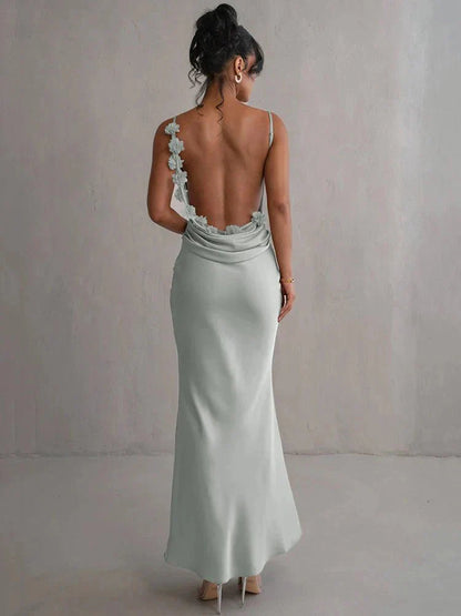 Nina™ | Luxe Silk Party Dress with Ruffles