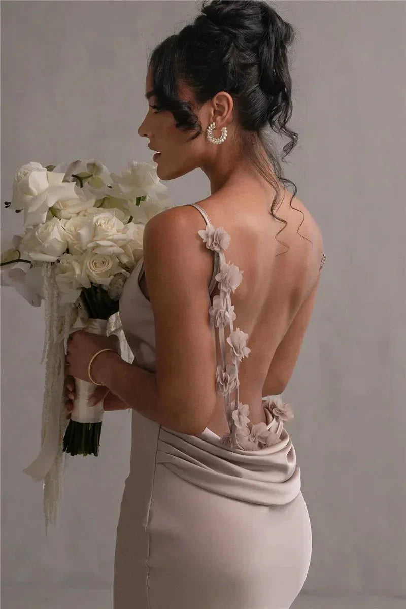 Nina™ | Luxe Silk Party Dress with Ruffles