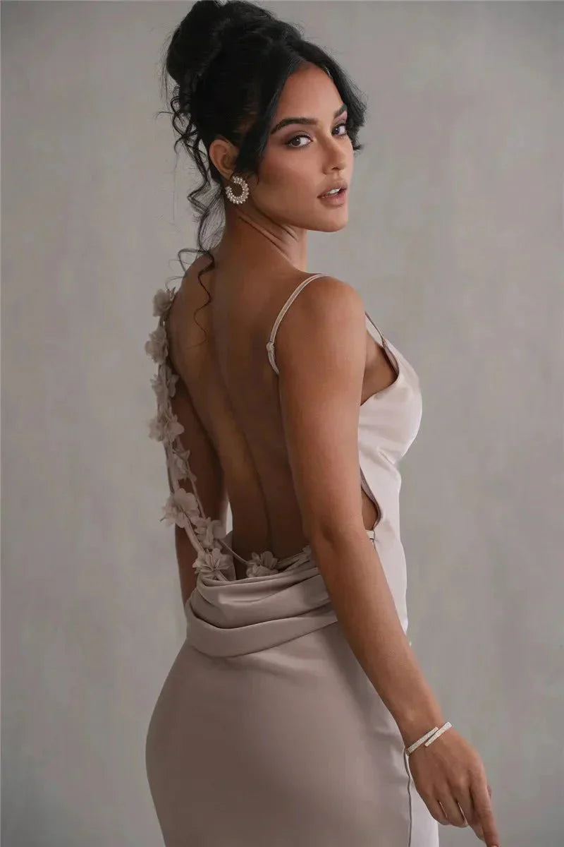 Nina™ | Luxe Silk Party Dress with Ruffles