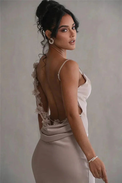 Nina™ | Luxe Silk Party Dress with Ruffles