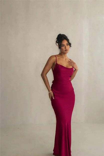 Nina™ | Luxe Silk Party Dress with Ruffles