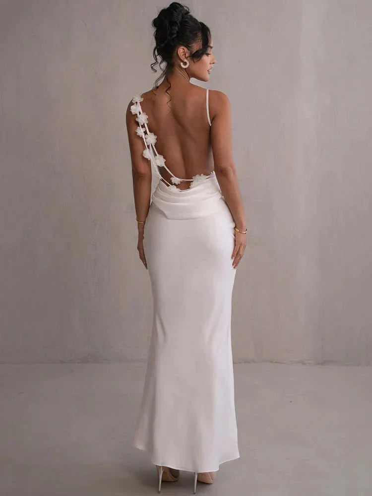 Nina™ | Luxe Silk Party Dress with Ruffles
