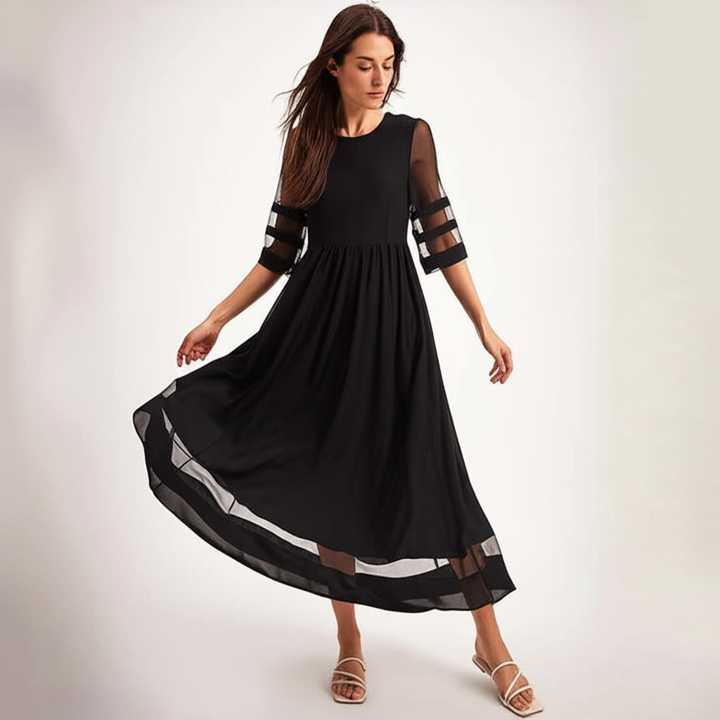 Adeline | Elegancka Sukienka z Zakryciem Brzucha