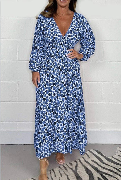Rysia™ | Sexy Printed Dress with Deep V-neck
