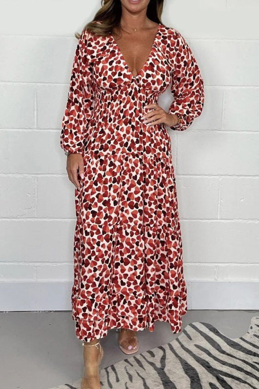 Rysia™ | Sexy Printed Dress with Deep V-neck