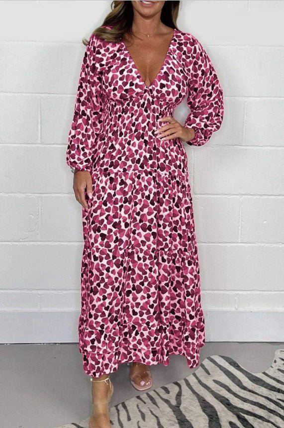 Rysia™ | Sexy Printed Dress with Deep V-neck