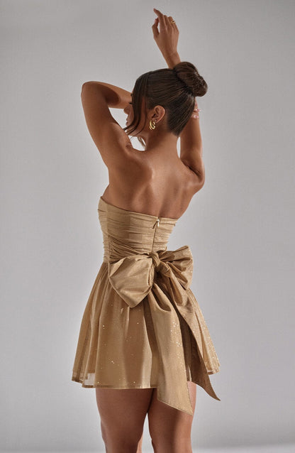 Serilda™ | Glitter Dress with Bow