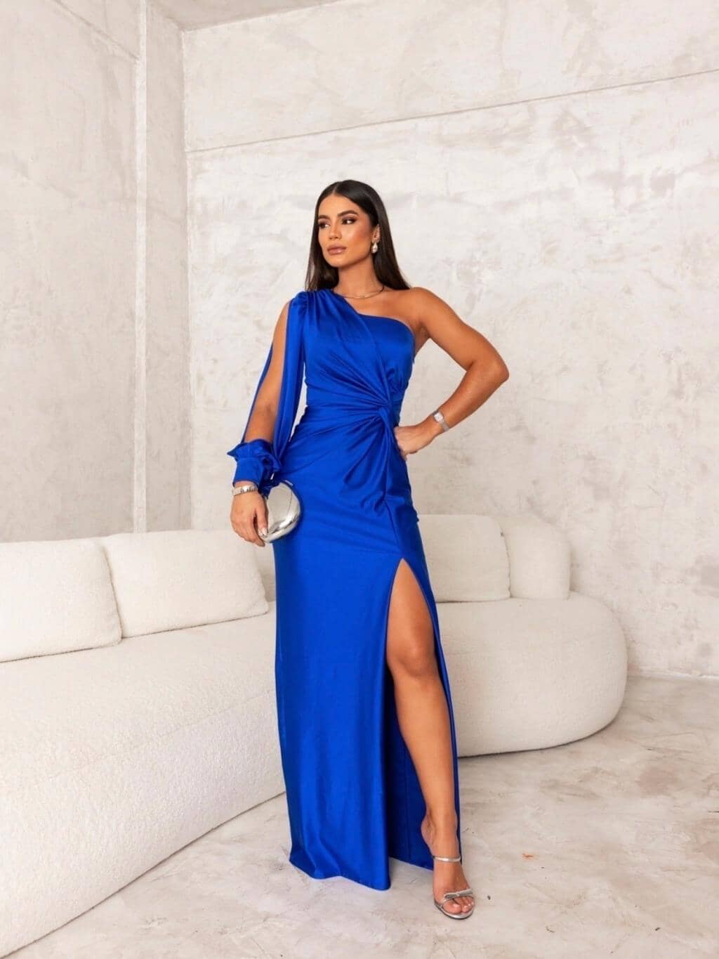 Victoria™ | Elegant Silk Dress with Split