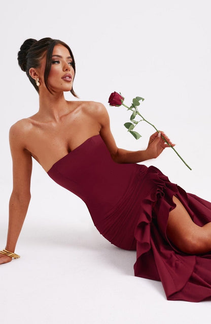 Xyrelle™ | Sleeveless Split Ruffle Maxi Dress
