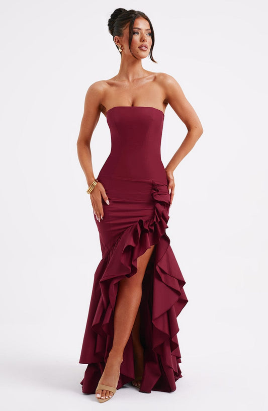 Xyrelle™ | Sleeveless Split Ruffle Maxi Dress
